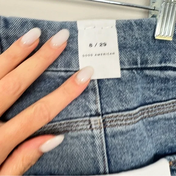 NWT Good American Good '90s Relaxed Jeans sz 29 8 Loose Fit Mid Rise Stretch - Picture 7 of 10
